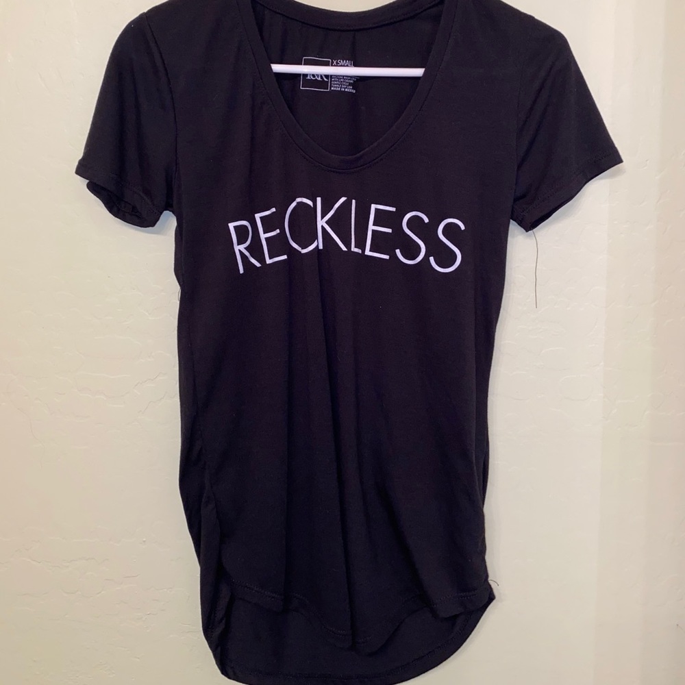 Black reckless tee